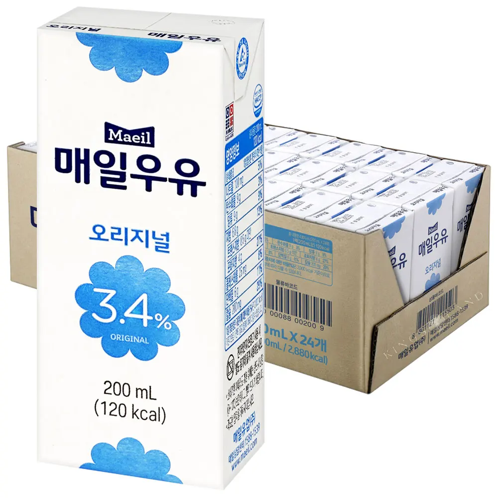 매일 멸균우유 200ml 24개