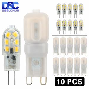 LED 전구 3W 5W G4 G9 전구 AC 220V DC 12V LED 램프, SMD2835 스포트라이트 샹들리에 조명 교체 20w 30w 할로겐 램프, 10 개