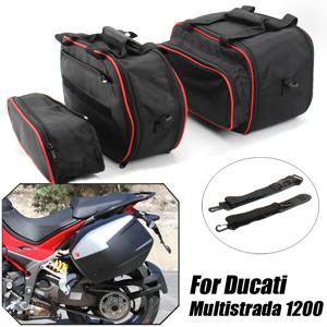 Ducati Multistrada 1200 2015 년부터 1260/950 년까지 2017 오토바이 보관 가방화물 가방 사이드 박스 백 내부 가방 부싱