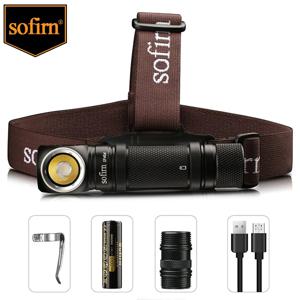 Sofirn SP40A TIR 광학 렌즈 헤드램프, LH351D LED 18650, USB 충전식 헤드 램프, 1200lm 토치, 자석 테일 캡 포함