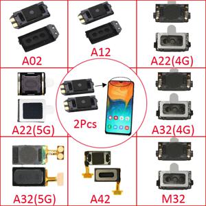 탑 이어 스피커 리시버, 삼성 A02, A12, M12, A13, A22, A32, A42, LTE, 4G, 5G, 신제품 휴대폰 이어폰 부품, 플렉스 케이블, 2 개