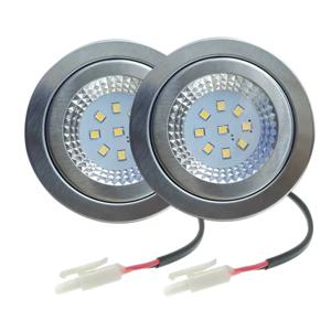 LED 주방 쿠커 레인지 후드 라이트, 연기 배기 환기 램프, 20W 할로겐 상당, DC 12V, 220V, 1.5W, 55-60mm, 2 피스