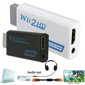 풀 HD 1080P Wii to HDMI 호환 컨버터 어댑터, Wii 2 HDMI 3.5mm 잭 오디오 비디오 케이블, PC HDTV 모니터 디스플레이용 720P