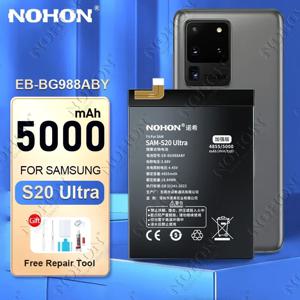 NOHON 삼성 S20 울트라 21 FE S10 라이트 S10X S10E 노트 20 10 플러스 A71 S20 + S21 + S10 + SM-G988 G985 G998 용 배터리