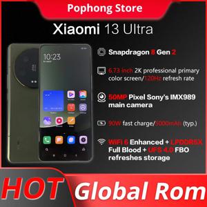 글로벌 롬 샤오미 13 울트라 5G 스마트폰, 50MP 라이카 카메라, 6.73 인치 2K 120Hz AMOLED 디스플레이, IP68 워터, 90W 터보 충전기, 5000mAh