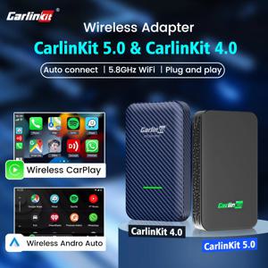 CarlinKit 5.0 & CarlinKit 4.0 무선 카플레이, 안드로이드 오토 웨이즈, 음악 스포티파이, 아우디 골프, 푸조, 마쓰다, 기아, 메르세데스, MG용