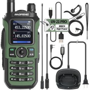 Baofeng UV-21 PRO V2 워키 토키 무선 복사 주파수 16 KM 장거리 TYPE-C 양방향 라디오 햄 CB 라디오 UV-5R UV-17