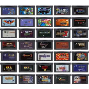 GBA 게임 카트리지 F-Zero Hamtaro Resident Evil Oriental Blue 슈퍼 로봇 닌자 Cop Mortal Kombat 32 비트 비디오 게임 콘솔 카드