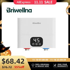 Briwellna 미니 탱크리스 전기 온수기, 싱크대 아래 순간 온수 오버싱크, 110V, 220V