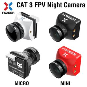 Foxeer Cat 3 마이크로 미니 FPV 카메라, 저지연 저소음, 1200TVL 0.00001Lux FPV 야간 카메라, 2.1mm PAL/NTSC, RC 레이싱 드론용