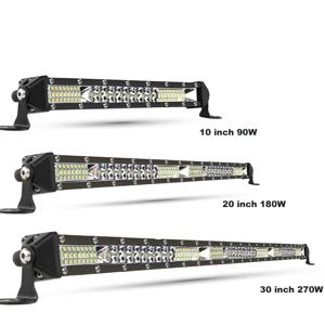 차량용 슬림 스팟 플러드 LED 바, 오프로드 LED 라이트 바, 작업등, 4x4 트럭 ATV SUV 보트 라다 바라 LED 라이트바, 12V, 24V