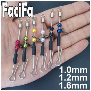 베어링 회전 낚시 커넥터 6 개 빠른 후크 Urfe 파라 Temporales Enganches Rapidos Para la Pesca Kolay Atma Aparati