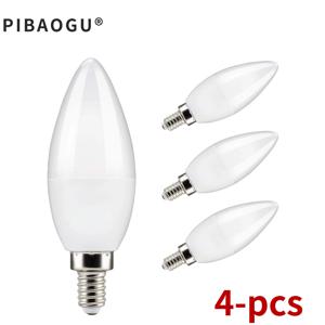 LED 램프 실내 따뜻한 차가운 백색 조명, AC 220V LED 촛불 전구, 홈 데코 샹들리에, 3W, 6W, 9W, 12W, 15W, E14, E27, 4 개