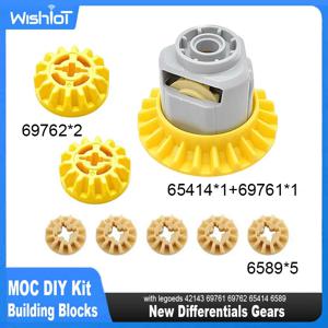 MOC 기술 수정 부품, 새로운 차동 기어, 레고드 빌딩 블록과 호환 가능, 42143 69761 69762 65414 6589