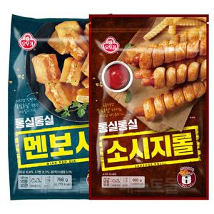 오뚜기 통실통실 멘보샤 756g + 소시지롤 660g 세트