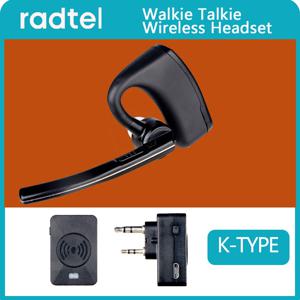 워키토키 블루투스 호환 헤드셋, 핸즈프리 PTT 이어피스 헤드폰, Radtel RT-490 RT-830 RT-470 RT-470X RT-890RT12