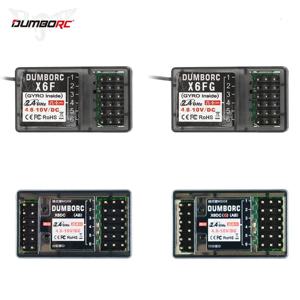 RC 서보 DUMBORC X6F/X6FG/X6DC/X6DCG 2.4G 6CH 무선 제어 시스템 수신기, X4 X5 X6 X6P 송신기 RC 자동차 보트 용