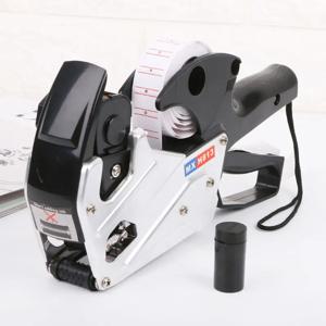 MX-H813 a 라인 8 자리 가격 태그 총 Labeler Labeller 레이블 용지 소매점 가격 태그 표시 도구 + 잉크 롤러 D5QC