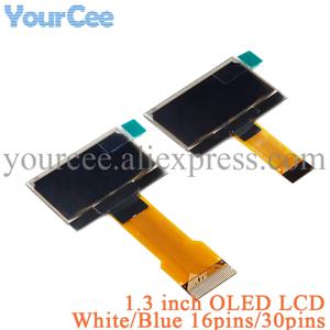 화이트 블루 OLED LCD 스크린 디스플레이, SH1106 SPI IIC I2C128 * 64, 128x64, 30 핀, 16 핀, 1.3 인치, 1.3 인치