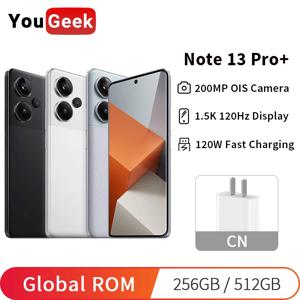 글로벌롬 샤오미 Redmi Note 13 Pro+ 플러스 256GB/512GB 휴대폰 200MP 카메라 120W 고속충전 1.5K 120Hz 치수 7200-Ultra입니다