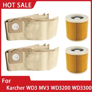 진공 청소기 부품용 먼지 봉투 필터, Karcher MV3 WD3 WD3200 WD3300 A2204 A2656 WD3.500P SE4001 SE4002, Rowenta RB88 RU100 용