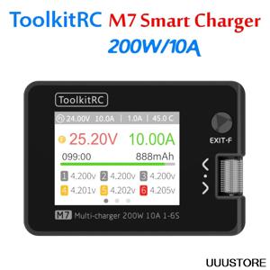 ToolkitRC 전압 서보 검사기 ESC 리시버 신호 테스터, M7 200W 10A DC 밸런스 충전기, 1-6S Lipo 배터리용 방전기