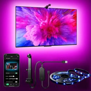 AR 컬러 색역 센서 TV LED 백라이트, RGB 라이트 스트립, 55-85 인치 TV 및 모니터에 적합, 12.5FT-16.4ft