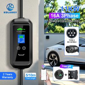 휴대용 전기 자동차 EV 충전기, APP 와이파이 제어 세트, IEC62169 충전 시간, PHEV 하이브리드 자동차, 5 m, 10m, 16A, 11KW, 32A, 7.2KW