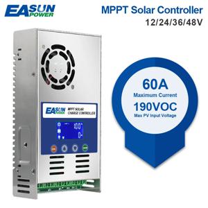 EASUN POWER-60A MPPT 태양광 충전 및 방전 컨트롤러, 12V 24V 36V 48V, 최대 PV 190VDC 납산 리튬 배터리용