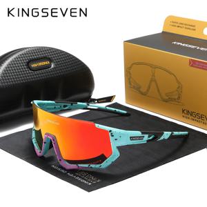 KINGSEVEN-사이클링 선글라스, 남성 및 여성용 Mtb 자전거 안경, UV400 편광 낚시 보호 안경, 광색성 자전거 고글