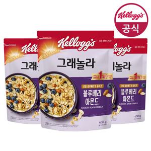 켈로그 시리얼 블루베리 아몬드 그래놀라 450g x 3개