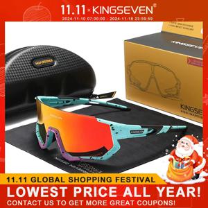 KINGSEVEN 남녀공용 사이클링 선글라스, 스포츠, Mtb 자전거 안경, UV400 편광 낚시 보호 안경, 야외 신제품