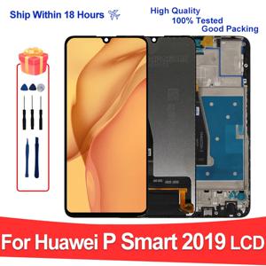 정품 화웨이 P 스마트 2019 디스플레이 LCD POT-LX1 POT-L21 LX3 터치 스크린, P 스마트 2019 LCD POT-LX1A 교체 부품, 6.21 인치