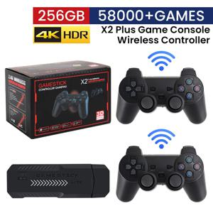 256G 58,000 게임 스틱, GD10 플러스, 4K HD 비디오 게임 콘솔, 2.4G 더블 무선 컨트롤러 게임 스틱, N64, PSP, PS1, GBA용