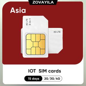 아시아 범용 4G SIM 카드, 1 년 360MB 데이터 IoT 장치, GPS 추적기, 2G, 3G, 4G 네트워크 비상 경보 지원