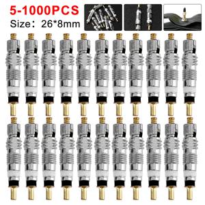 분리형 프레스타 자전거 밸브 코어 교체 황동 CNC FV MTB 도로 자전거 타이어 튜브 서비스 부품 수리 도구, 5-1000 개