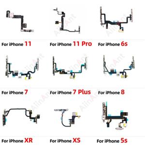 AiinAnt 손전등 버튼 볼륨 전원 플렉스 케이블, 아이폰 11 프로 X XR Xs 맥스 5s SE 6s 7 8 플러스 SE 2 3 2020 2022 수리 부품