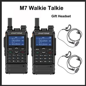 Zastone M7 워키토키, 5w VHF UHF 휴대용 라디오, 2600Mah 배터리, 양방향 라디오 FM 햄, 헤드폰 포함, 136-174 400-480Mhz, 2 개