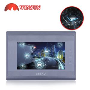 SEEKU 휴먼 머신 스크린, WS-043AP HMI 터치 스크린, 4.3 인치 480x272 px LED 디스플레이, COM 232 485/422