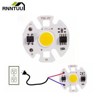 RnnTuu-Y32 COB LED 칩 램프 매트릭스 AC 220V 3W 5W 7W 9W 12W, 투광 조명 스포트라이트용 드라이브 프로젝터 전구 비즈 필요 없음