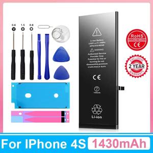 XDOU 2023 휴대폰 배터리, 아이폰 4S 용, 무료 수리 도구 키트 포함, 1430mAh 대용량 배터리 교체