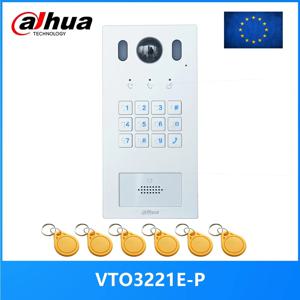 Dahua VTO3221E-P PoE(802.3af) IP 빌라 초인종, 비밀번호 코드 잠금 해제 도어폰, 비디오 인터콤, 전화 통화 앱, SIP 펌웨어