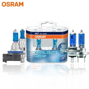 OSRAM H7 H4 H1 H11 HB3 9005 HB4 9006 할로겐 헤드라이트, 하이/로 빔, 쿨 블루 하이퍼 화이트 전구, 5300K 12V 55W, 2 개