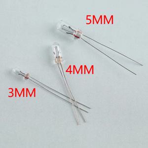 미니어처 에디슨 백열 필라멘트 라이스 전구, 미니 램프, 0.08A, 3mm, 4mm, 5mm, 12V, 25 개