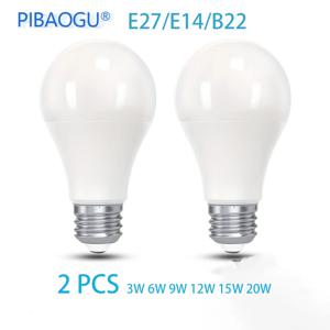 가정, 사무실, 상점, 차고, 창고용 슈퍼 브라이트 LED 전구, E27, E14, B22, 220V, 3W, 6W, 9W, 12W, 15W, 20W, 2 개