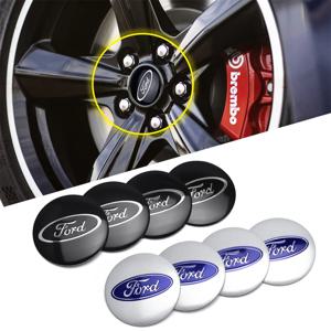 4pcs 56mm 자동 로고 알루미늄 합금 스티커 포드 포커스 MK2 MK3 Mondeo 탈출 Kuga에 대 한 자동차 휠 허브 센터 캡 데 칼 장식