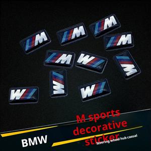 자동차 핸들 허브 캡 센터 엠블럼 배지 스티커, 모든 BMW E46 E39 E38 E90 E60 E36 F30 F20 X1 X3 X5 M 로고, DIY 스티커