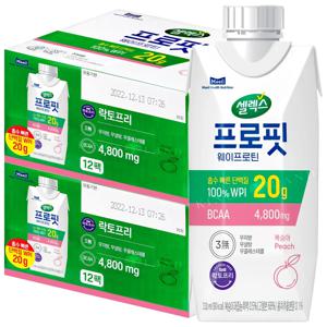 셀렉스 프로핏 웨이프로틴 복숭아 330ml 24개