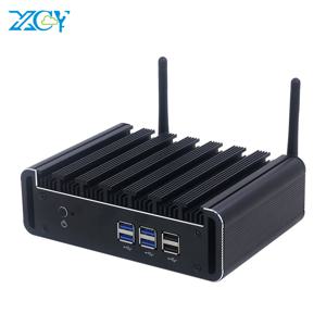 XCY 팬리스 미니 PC 인텔 코어 i7 5500U, i5 5200U, i3 5005U, 기가비트 이더넷 HDMI VGA 디스플레이, 8x USB 지지대, 와이파이, 윈도우 리눅스