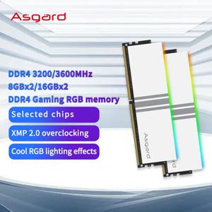 Asgard RGB RAM DDR4 메모리, 데스크탑용 폴라 화이트 오버클러킹 성능, 발키리 시리즈, 8GB x 2, 16GB x 2, 3200MHz, 3600MHz